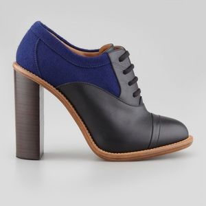 Chloe lace up stacked heeled oxford